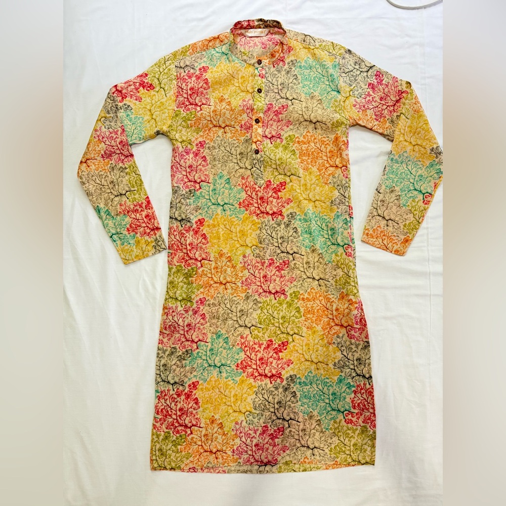 Colorful Floral Long Sleeve Dress